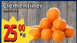 Supergrossen Clementiner, SEK 25 erbjuda