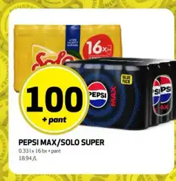 Rusta Pepsi max/solo super erbjuda