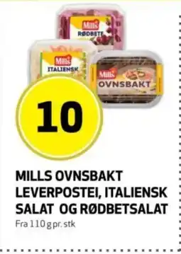 Rusta Mills ovnsbakt leverpostei, italiensk salat og rødbetsalat fra erbjuda