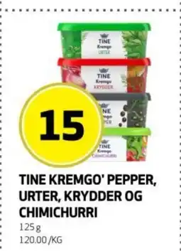 Rusta Tine kremgo' pepper, urter, krydder og chimichurri erbjuda