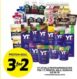 Rusta Et utvalg proteinprodukter fra yt, propud, arla, sunniva og skyr erbjuda