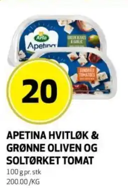 Rusta Apetina hvitløk & grønne oliven og soltørket tomat erbjuda