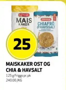 Rusta Maiskaker ost og chia & havsalt erbjuda