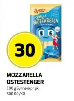 Rusta Mozzarella ostestenger erbjuda