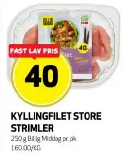Rusta Kyllingfilet store strimler erbjuda
