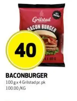 Rusta Baconburger erbjuda