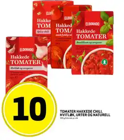Rusta Tomater hakkede chili, hvitløk, urter og naturell erbjuda