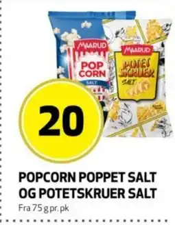 Rusta Popcorn poppet salt og potetskruer salt erbjuda