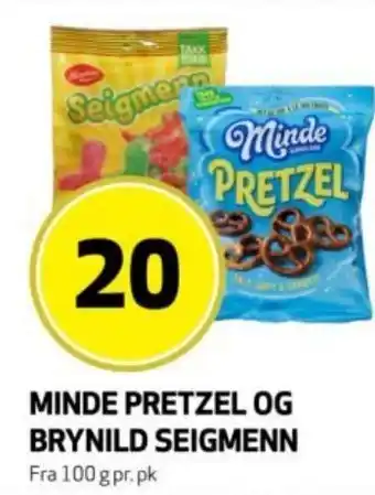 Rusta Minde pretzel og brynild seigmenn erbjuda