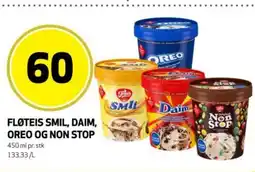 Rusta Fløteis smil, daim, oreo og non stop erbjuda