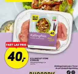 Rusta Kyllingfilet store strimler erbjuda