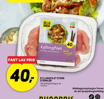 Rusta Kyllingfilet store strimler erbjuda
