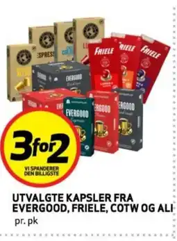 Rusta Utvalgte kapsler fra evergood, friele, cotw og ali erbjuda