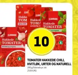 Rusta Tomater hakkede chili, hvitløk, urter og naturell erbjuda