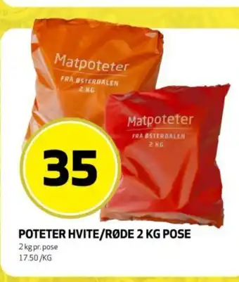 Rusta Poteter hvite/røde pose erbjuda