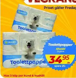 Matrix Butikerna Toalettpappe Alwaid 12-pack erbjuda