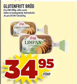 MatArket Glutenfritt bröd erbjuda