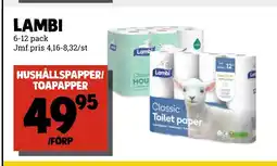 MatArket Lambi hushållspapper/ toapapper erbjuda