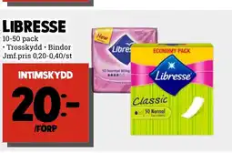 MatArket Libresse intimskydd erbjuda