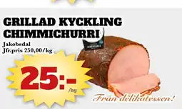 Bonum Matmarknad Grillad kyckling chimmichurri erbjuda