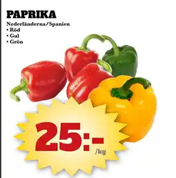 Bonum Matmarknad Paprika erbjuda