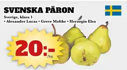 Bonum Matmarknad Svenska päron erbjuda