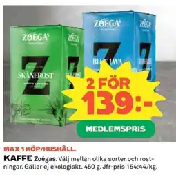 Coop ZOEGA Kaffe erbjuda