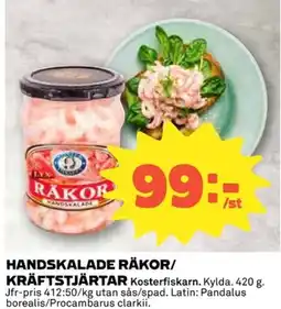 Coop Handskalade räkor/ kräftstjärtar erbjuda