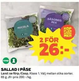 Coop Sallad i påse erbjuda
