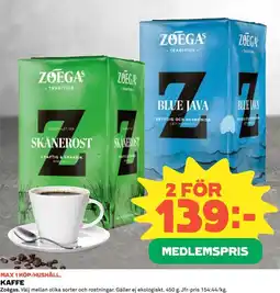 Coop ZOEGA Kaffe erbjuda