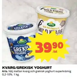 Coop ARLA Kvarg/grekisk yoghurt erbjuda