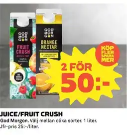 Coop GOD MORGON Juice/fruit crush erbjuda