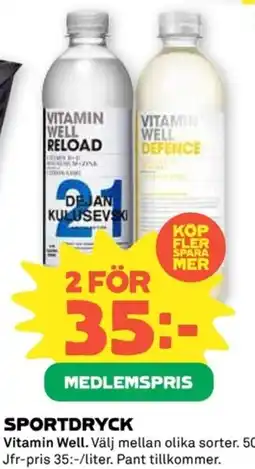 Coop VITAMIN WELL Sportdryck erbjuda