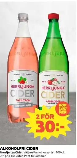 Coop HERRLJUNGA CIDER Alkoholfri cider erbjuda