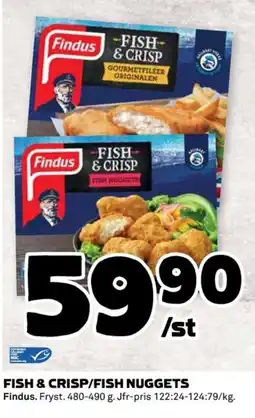Coop FINDUS Fish & crisp/fish nuggets erbjuda