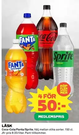 Coop COCA-COLA/FANTA/SPRITE LÄSK erbjuda