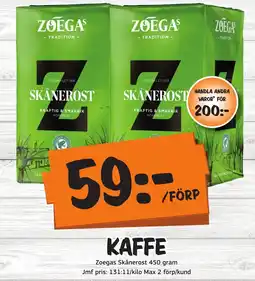 Bazaar Food market ZOEGA Kaffe erbjuda