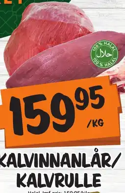 Bazaar Food market Kalvinnanlår/ lammframdel erbjuda