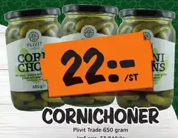 Bazaar Food market PLIVIT TRADE Cornichoner erbjuda