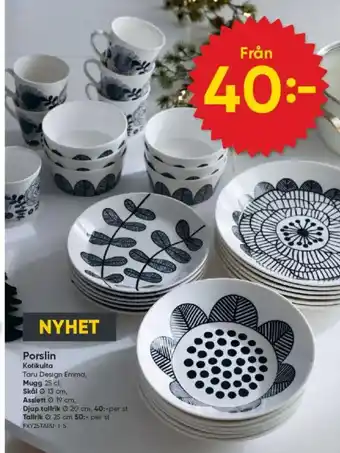 DollarStore Porslin Kotikulta erbjuda