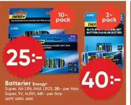 DollarStore Batterier Energy+ erbjuda