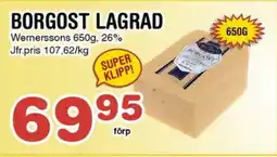 Nya Pulsen Wernerssons Borgost lagrad erbjuda