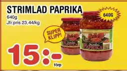 Nya Pulsen Strimlad paprika erbjuda