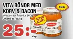 Nya Pulsen Vita bönor med korv & bacon erbjuda