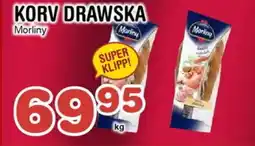 Nya Pulsen Morliny Korv drawska erbjuda