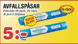 Nya Pulsen ELDORADO Avfallspåsar erbjuda