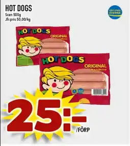 Nya Pulsen Scan Hot dogs erbjuda