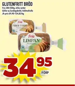 Prisma Mat Fria Glutenfritt bröd erbjuda