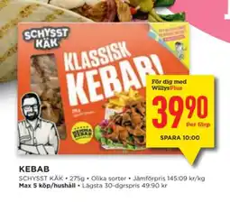 Willys SCHYSST KÄK Kebab erbjuda