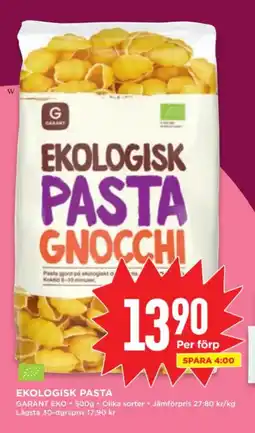 Willys Garant Ekologisk pasta erbjuda